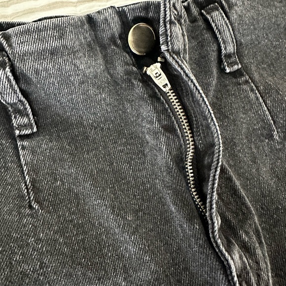 Zara Belted High Rise Crop Wide Leg Dark Jeans - Picture 9 of 10